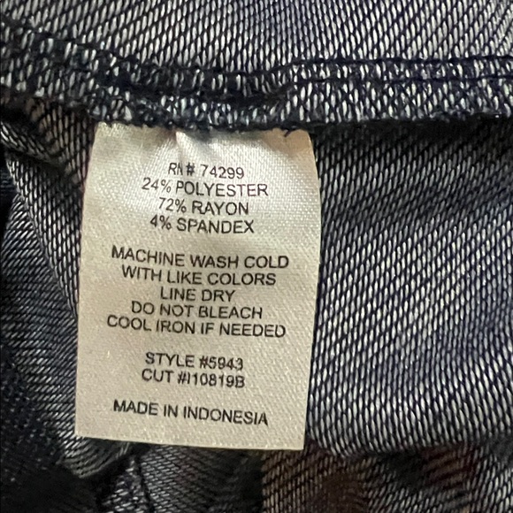 Vintage Intermission Y2K Navy Button-Up Sheath Midi Dress Size 8 Retro Grunge - Picture 11 of 11